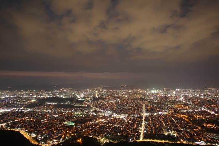 앞산전망대의 야경