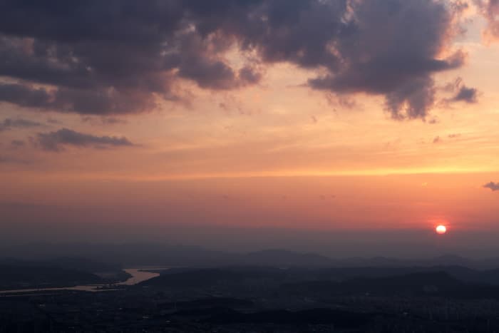 앞산전망대에서 바라 본 일몰
