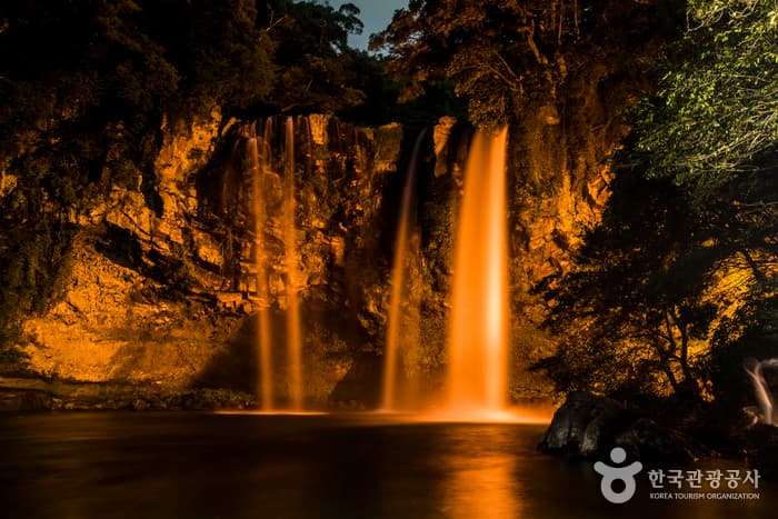 천지연폭포_야경2